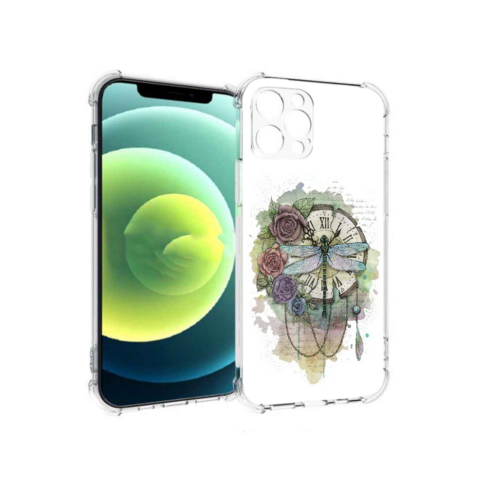 

Чехол MyPads Tocco для Apple iPhone 12 Pro старинные часы в цветах (PT157529.613.621), Прозрачный, Tocco