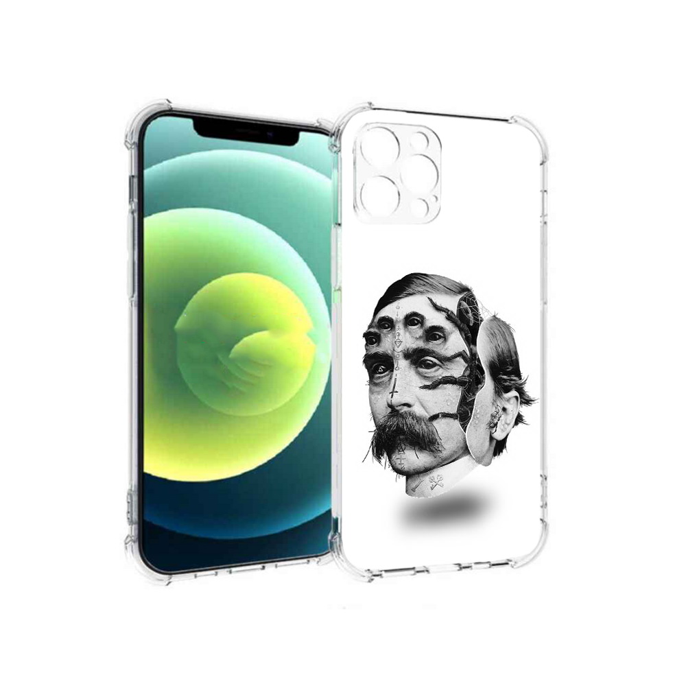 

Чехол MyPads Tocco для Apple iPhone 12 Pro страшное лицо мужчины (PT157529.613.629), Прозрачный, Tocco