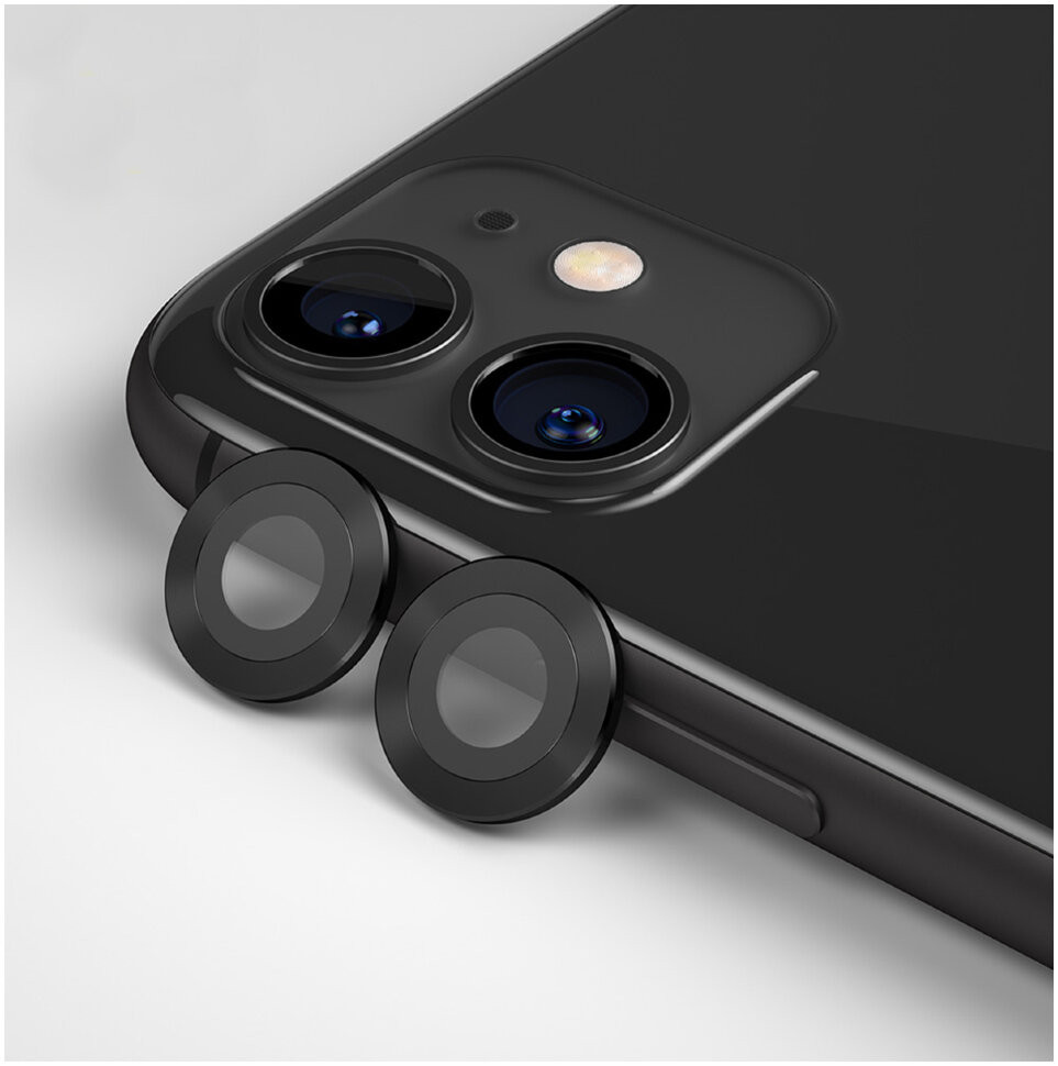 

Защитное стекло Blueo Camera ARMOR lens (2 шт) 0.26 мм iPhone 11/12/12 mini, Черный, Camera ARMOR lens