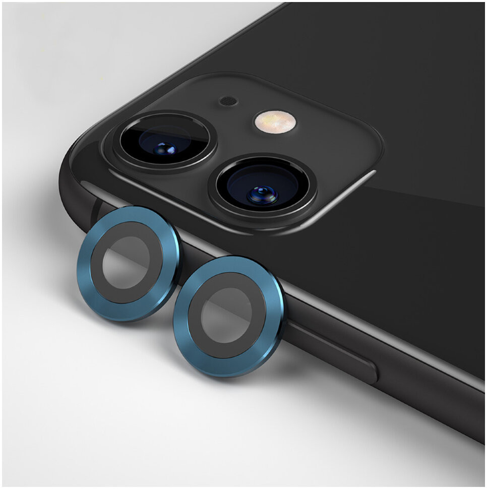 

Защитное стекло Blueo Camera ARMOR lens (2 шт) 0.26 мм iPhone 11/12/12 mini, Синий, Camera ARMOR lens