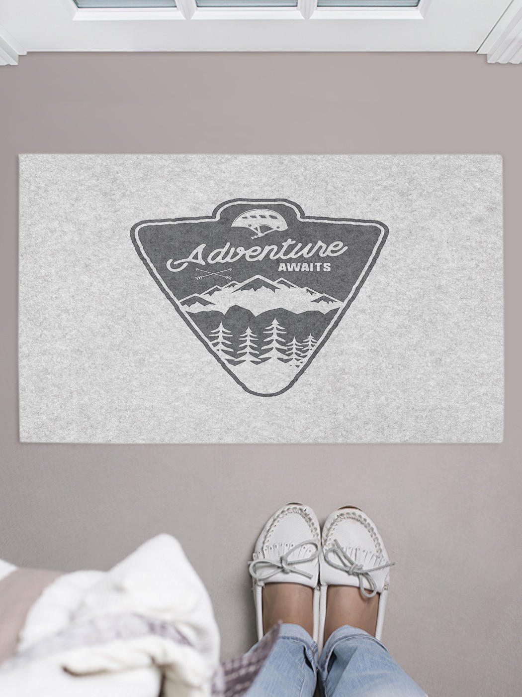 

Придверный коврик в прихожую для обуви, на резиновой основе, 75x45 см door_73933 JoyArty