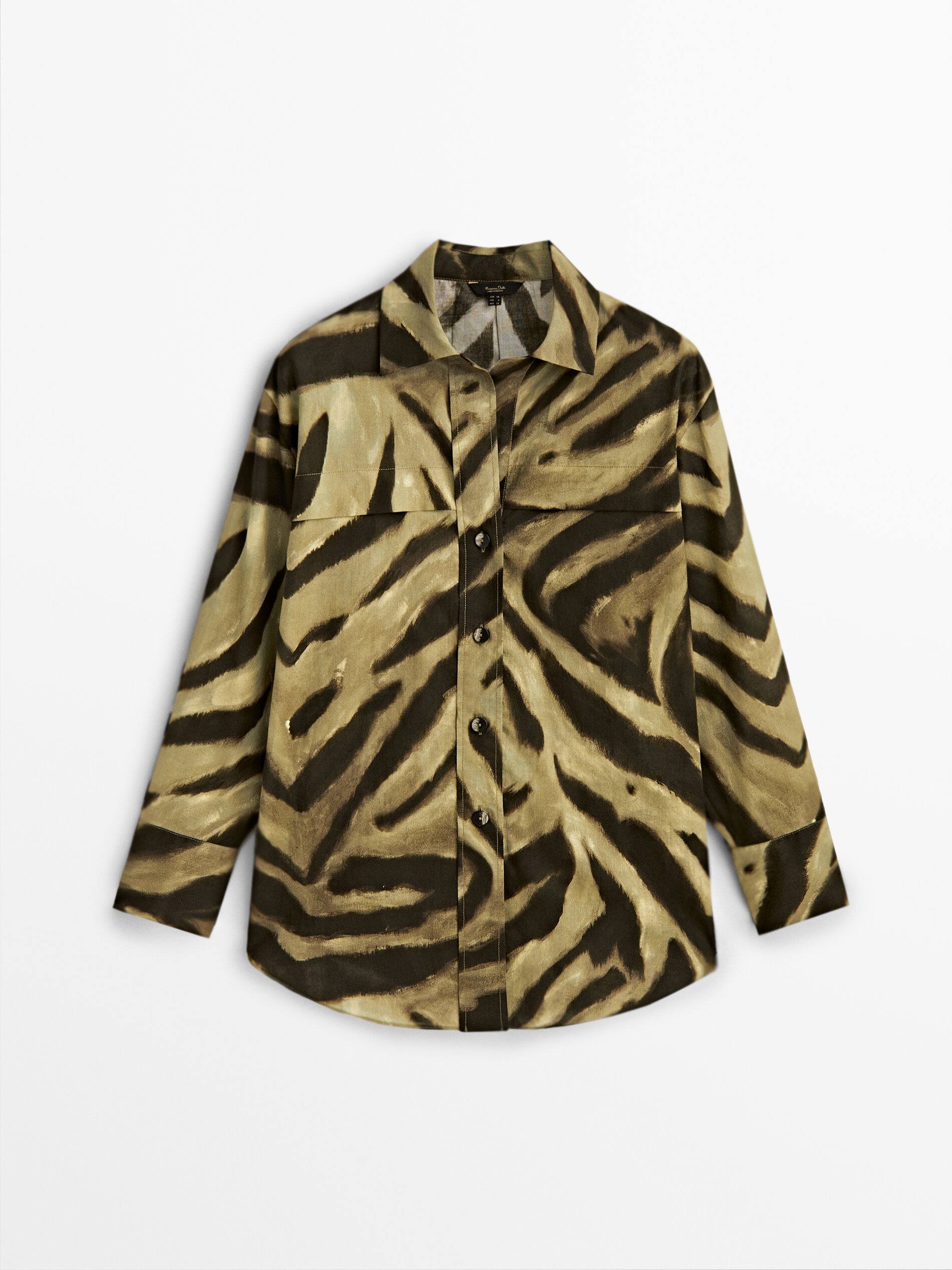 

Блуза женская Massimo Dutti 05110836505 хаки 36, 05110836505