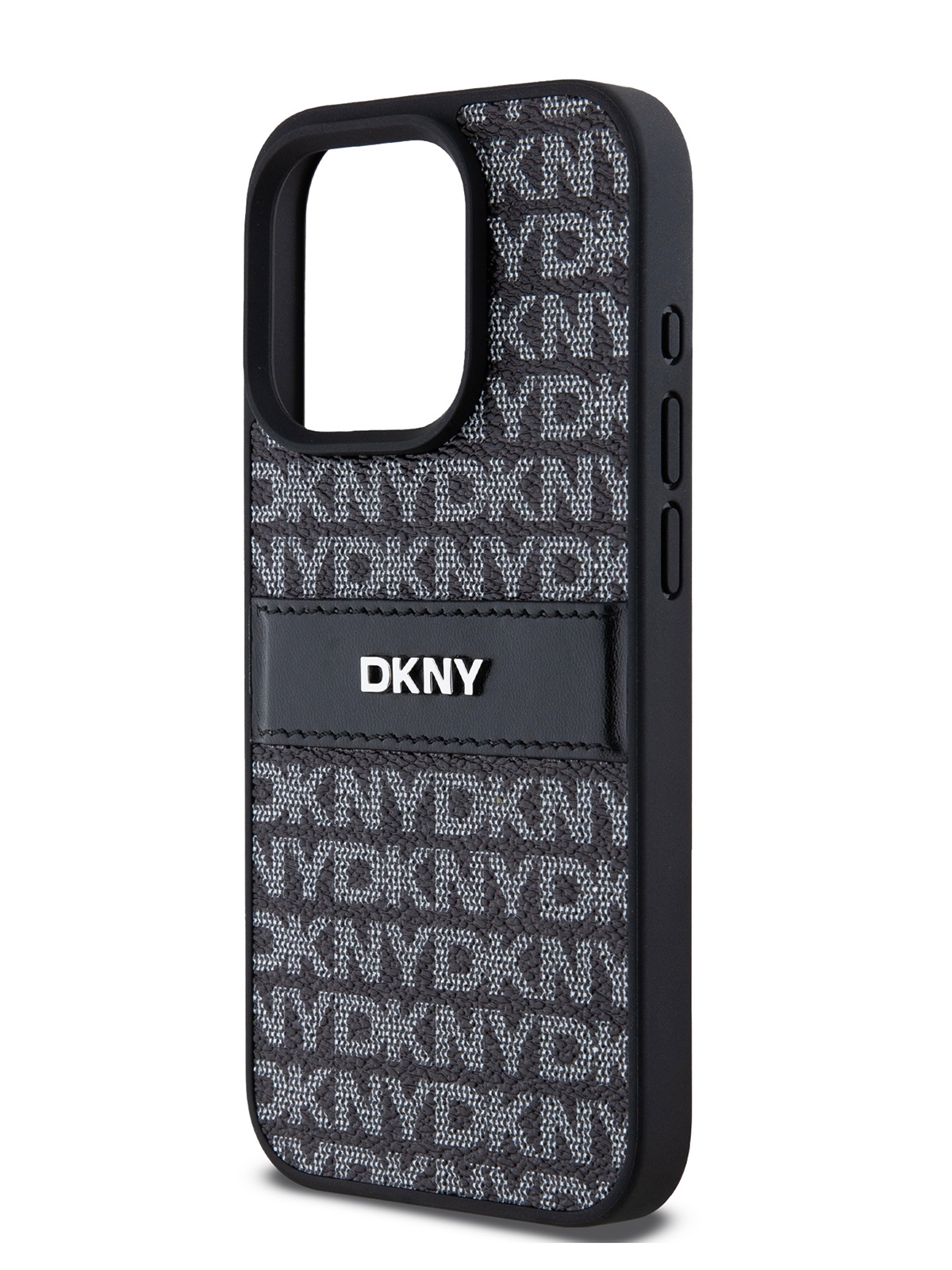 Чехол DKNY для iPhone 15 Pro с бортиком для защиты камеры, черный