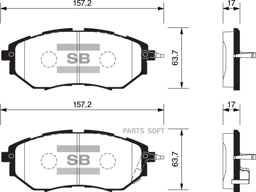 

Тормозные колодки Sangsin brake передние SP1534