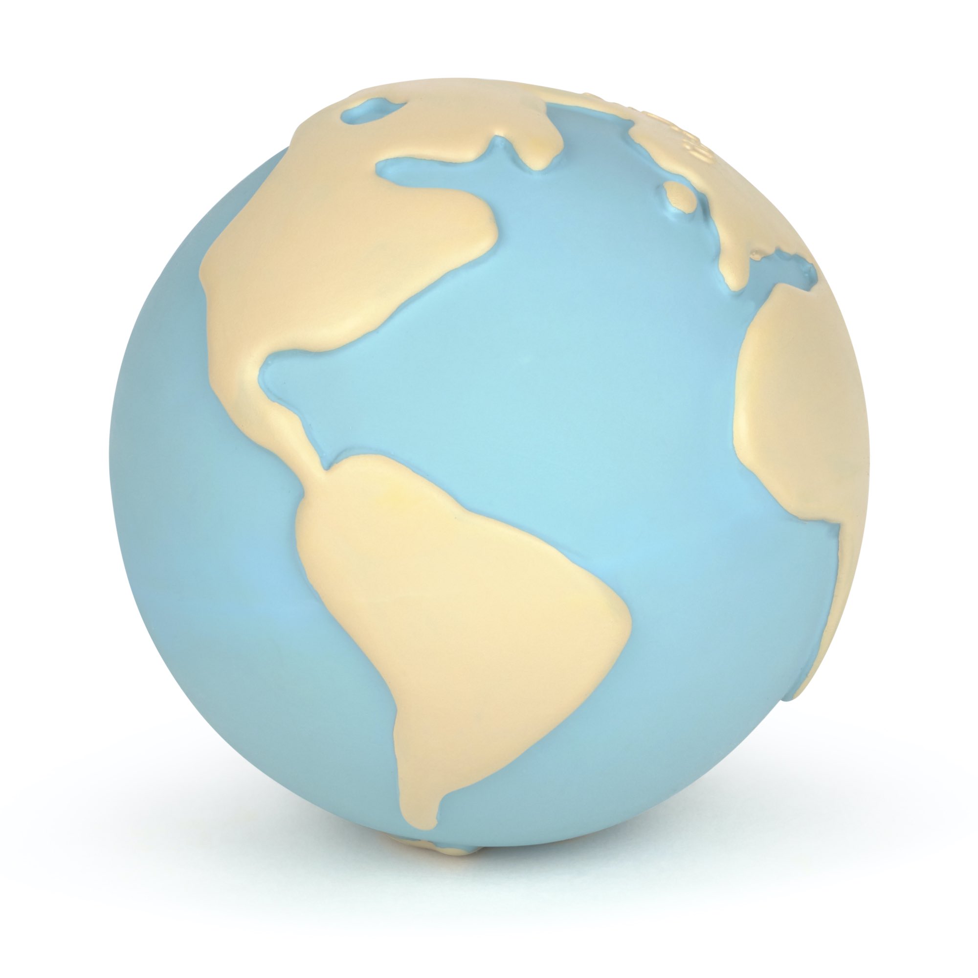 Каучуковый прорезыватель OLI&CAROL Земной шар EARTHY THE WORLD BAL L-WORLD-BALL