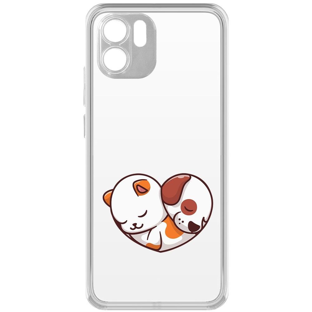 Чехол-накладка Кейс Котёнок и Щенок для Xiaomi Redmi A1