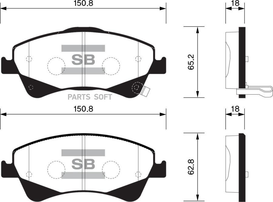 

Тормозные колодки Sangsin brake передние SP1580