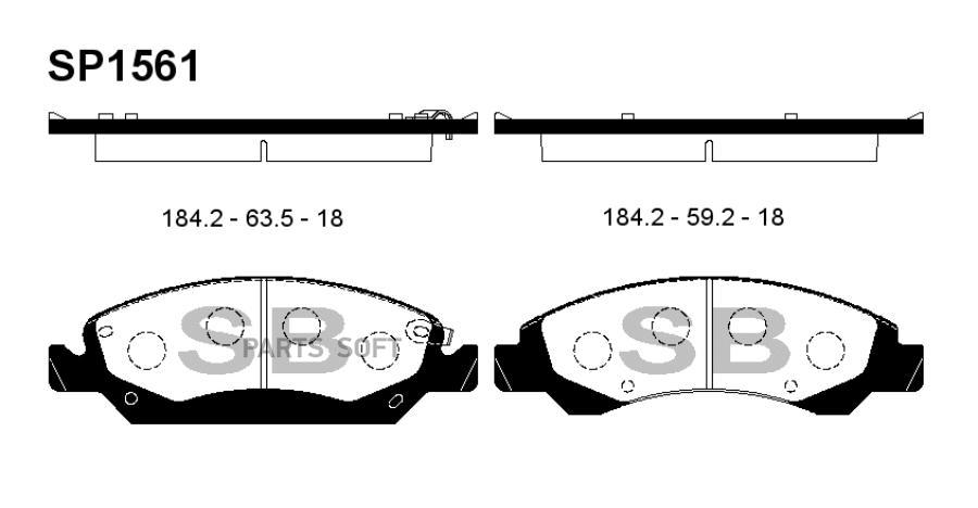 

Тормозные колодки Sangsin brake передние SP1561