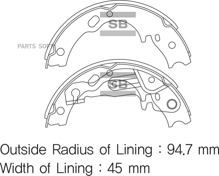 

Колодки тормозные HYUNDAI HD65,72,78,County дв.D4DB,D4DD (M035S5) стояночн.торм.(48мм)(2шт