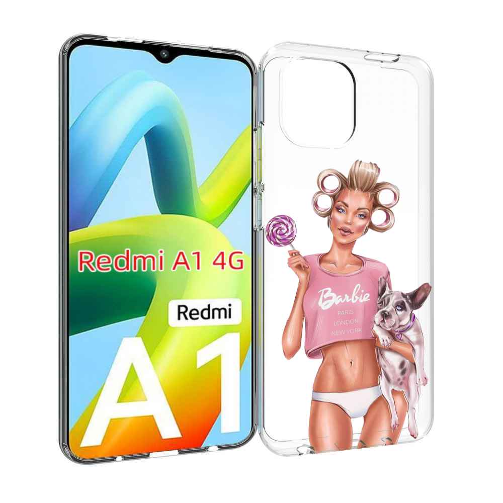 

Чехол MyPads Барби-с-собачкой женский для Xiaomi Redmi A1, Прозрачный, Tocco