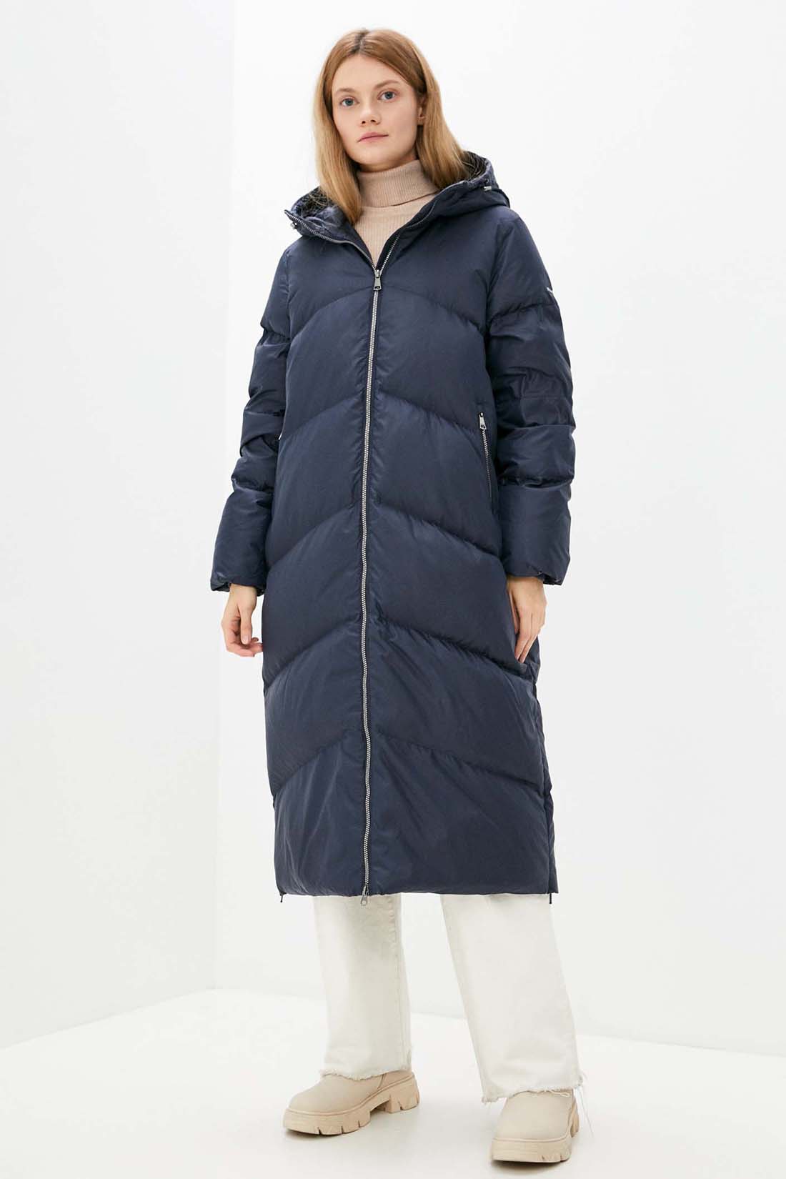 

Пуховик женский Baon B001535 синий XXL, B001535