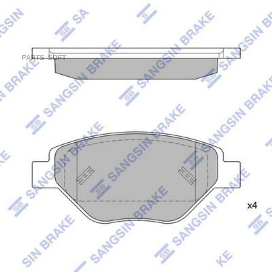 

Тормозные колодки Sangsin brake передние SP1872