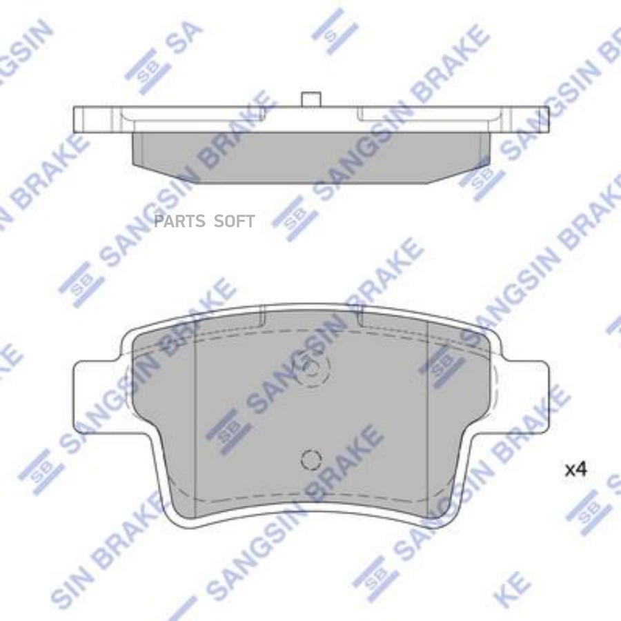 

Тормозные колодки Sangsin brake задние SP1831