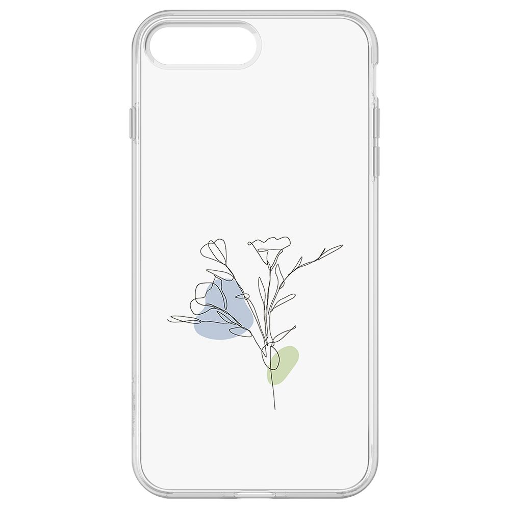 

Чехол-накладка Krutoff Clear Case Эустома для iPhone 8 Plus, Прозрачный