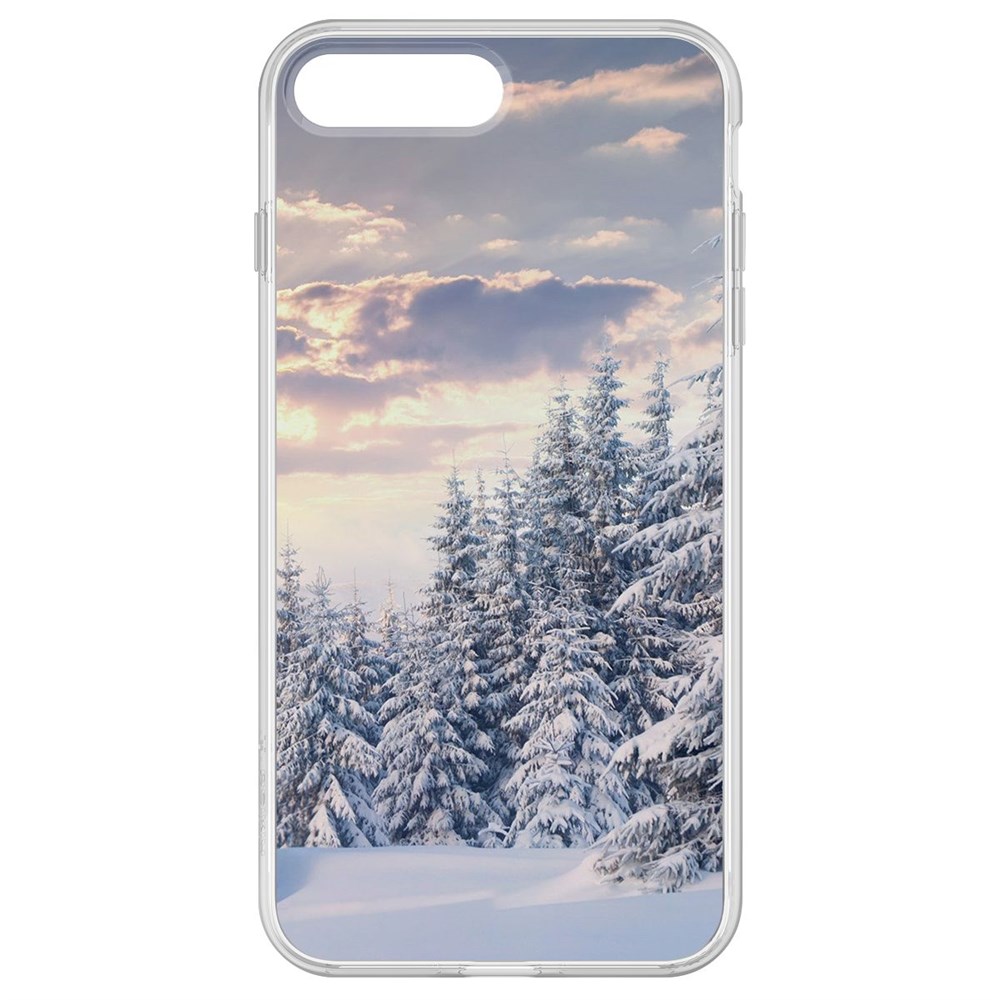 

Чехол-накладка Krutoff Clear Case Снежный пейзаж для iPhone 8 Plus, Прозрачный