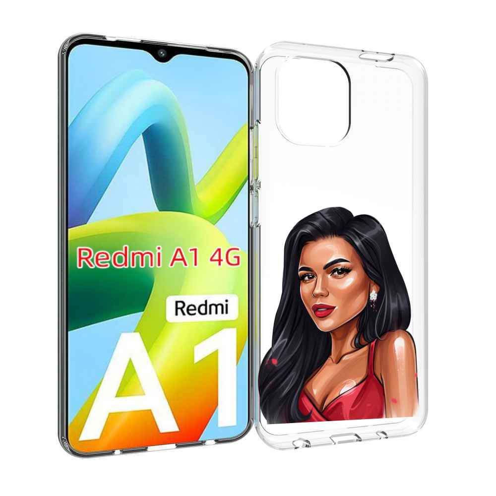 

Чехол MyPads Брюнетка-в-красном-платье для Xiaomi Redmi A1, Прозрачный, Tocco