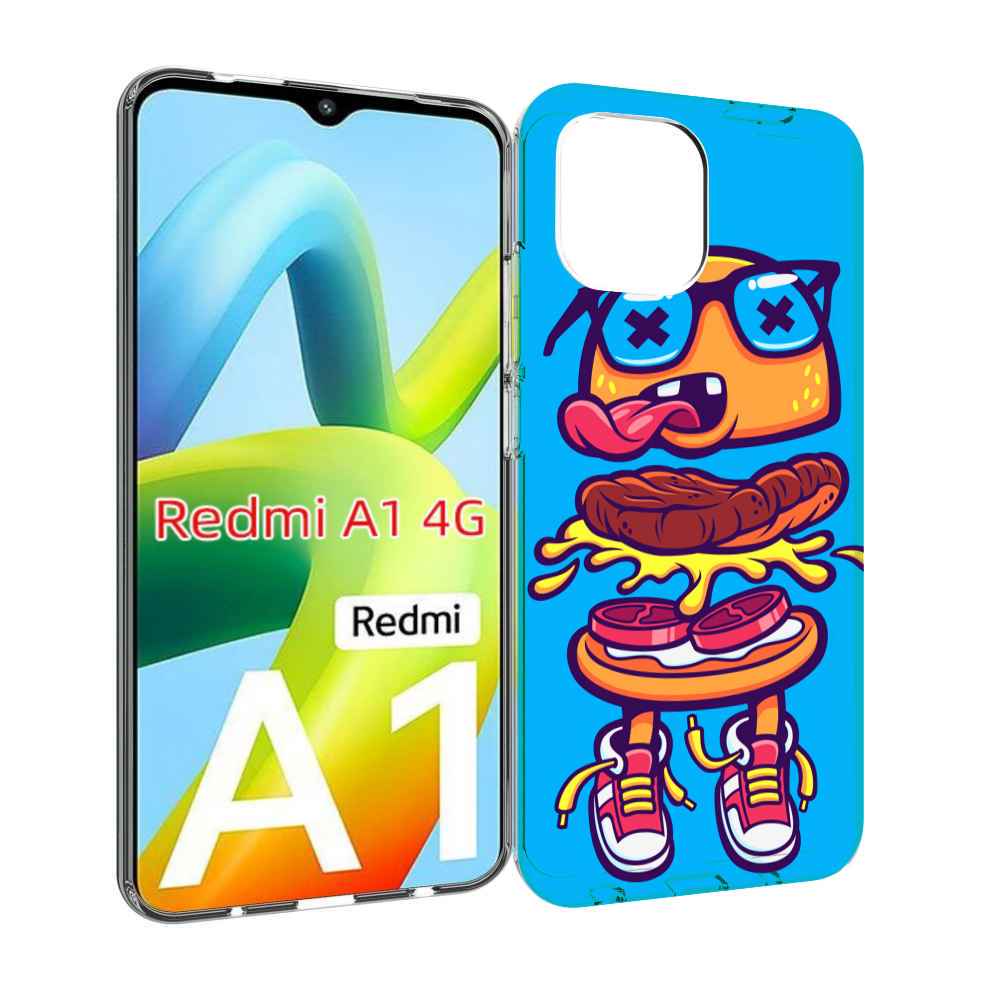 

Чехол MyPads Бургер с очками для Xiaomi Redmi A1, Прозрачный, Tocco