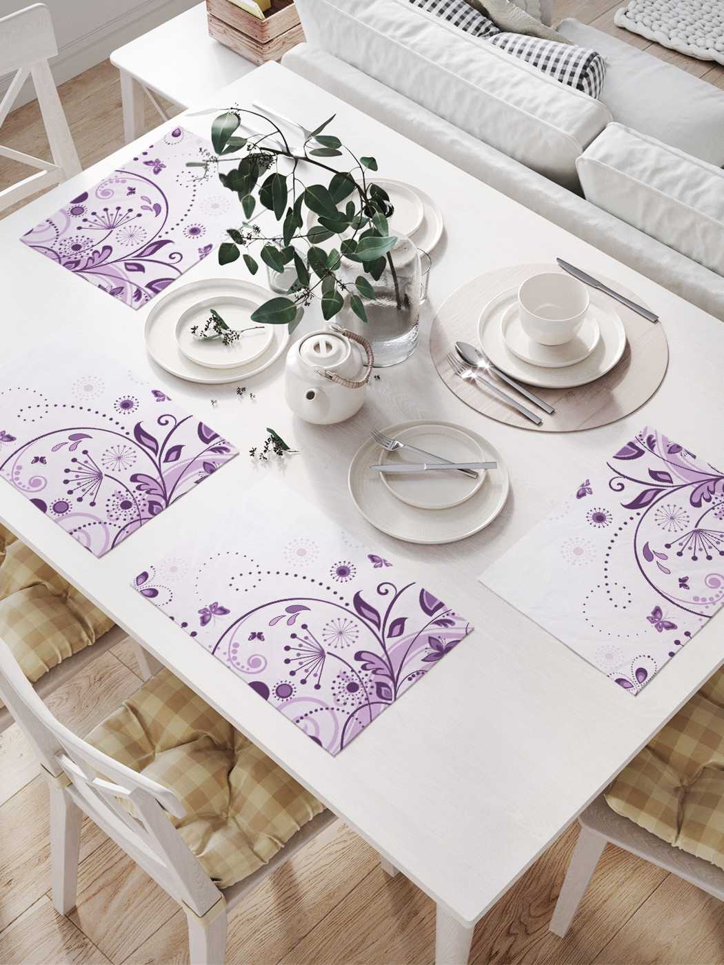 

Сервировочные селфетки JoyArty "Бабочка в фантазии" (32х46 см, 4 шт.), Голубой