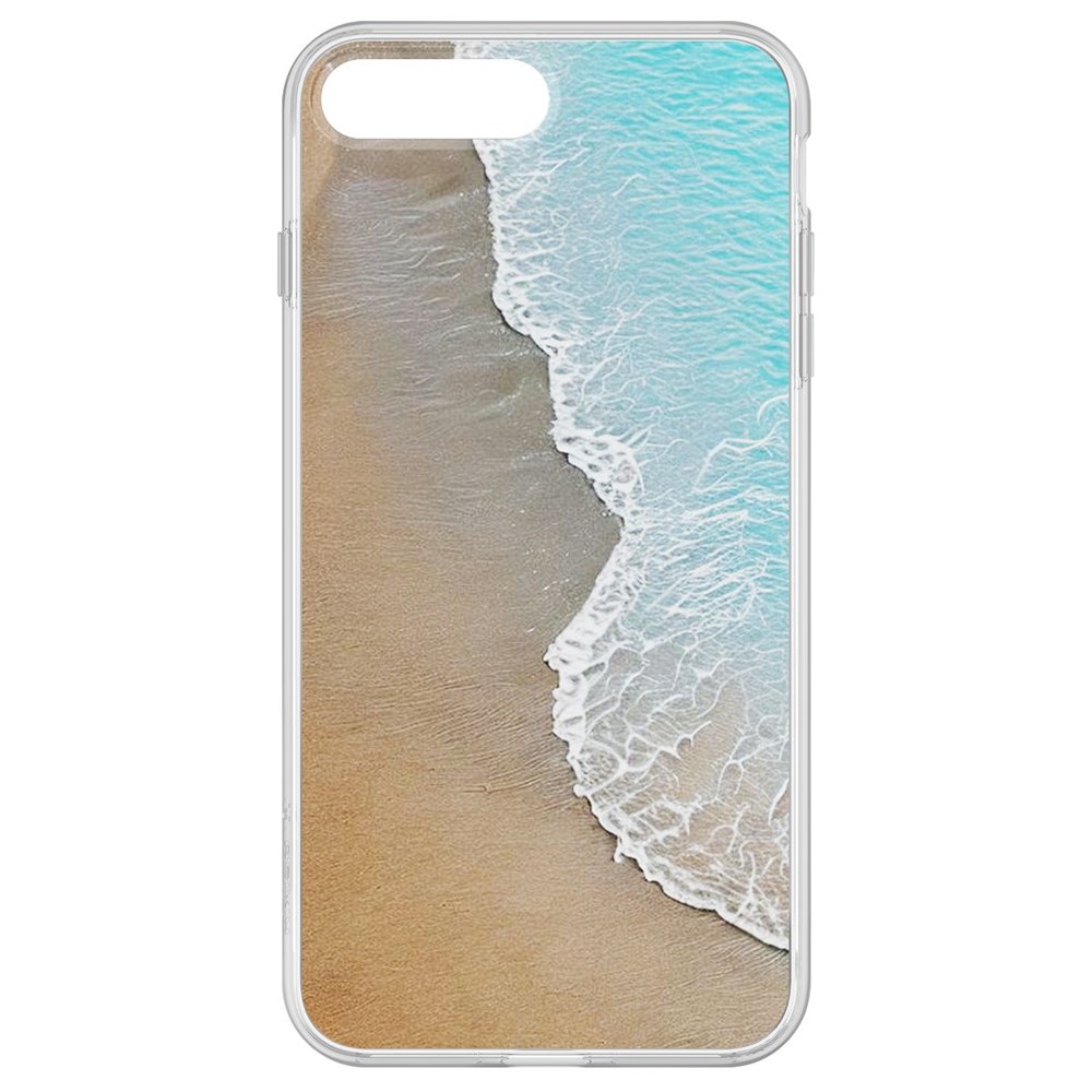 

Чехол-накладка Krutoff Clear Case Прибой для iPhone 8 Plus, Прозрачный