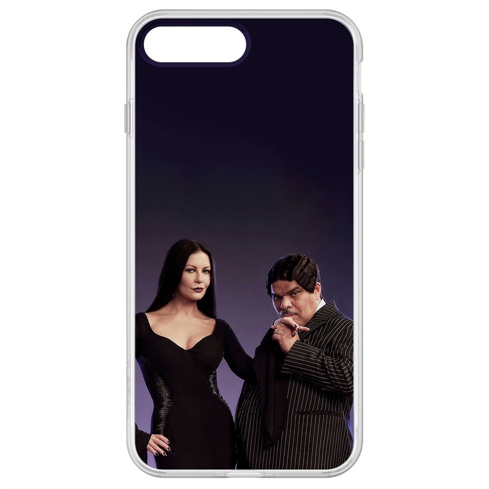 

Чехол-накладка Krutoff Clear Case Уэнсдей Аддамс - Мортиша и Гомес для iPhone 8 Plus, Прозрачный