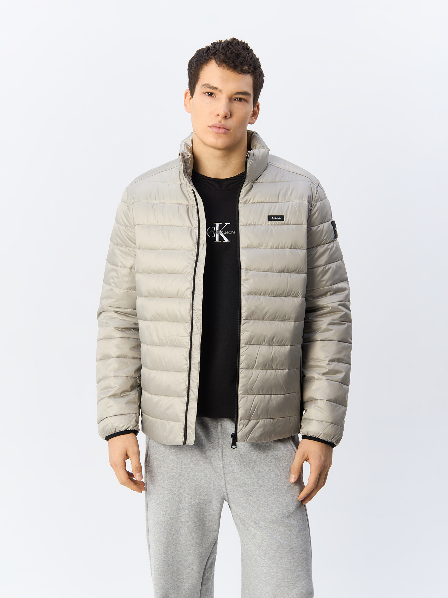 

Куртка мужская Calvin Klein K10K108291 серая XL, Серый, K10K108291