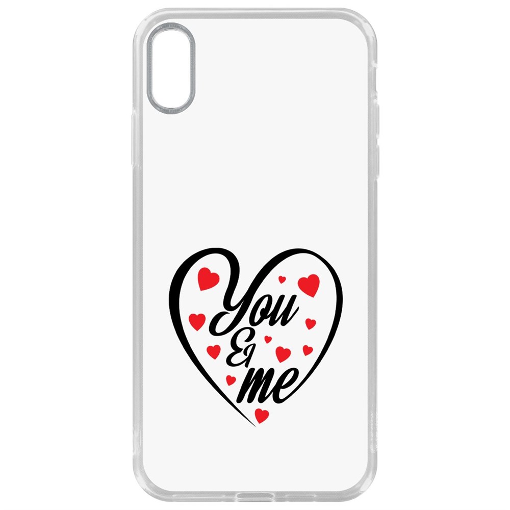 

Чехол-накладка Krutoff Clear Case Ты и Я для iPhone XS Max, Прозрачный