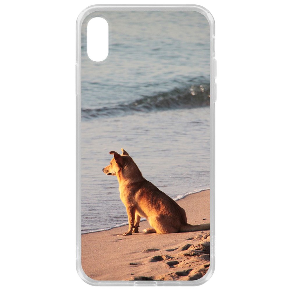 

Чехол-накладка Krutoff Clear Case На берегу для iPhone XS Max, Прозрачный