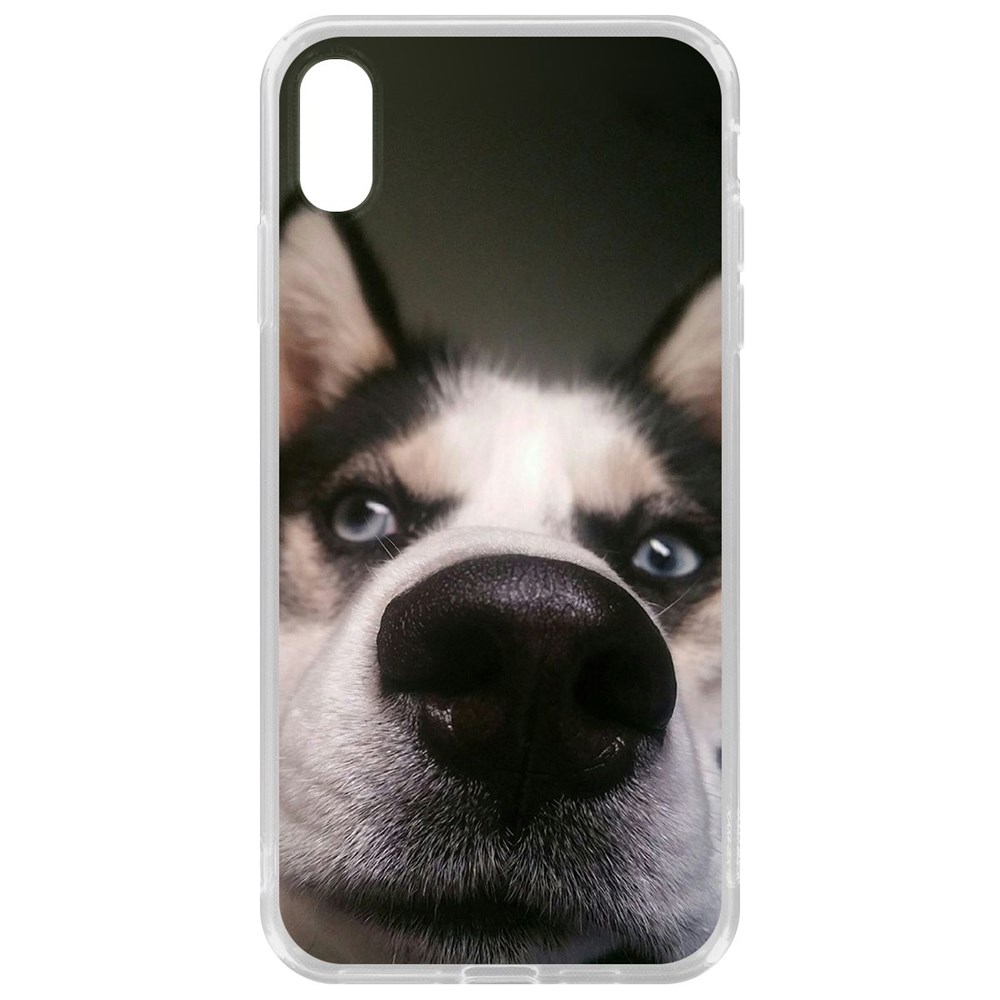 

Чехол-накладка Krutoff Clear Case Нос для iPhone XS Max, Прозрачный