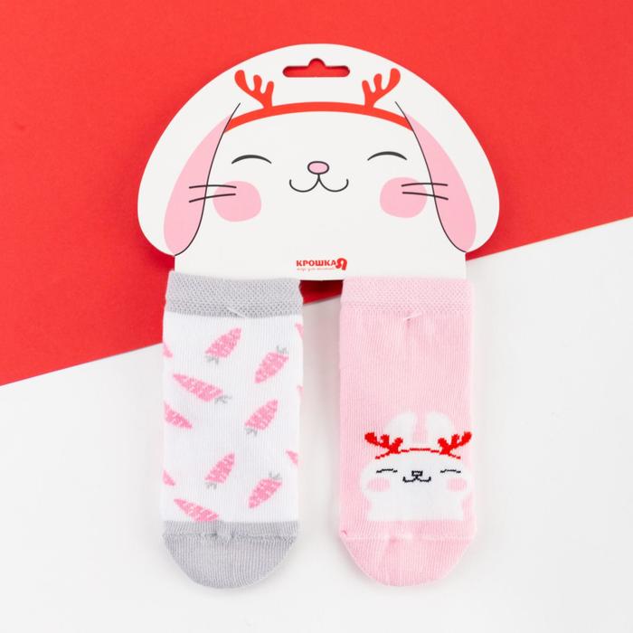 

Набор новогодних носков Крошка Я, Зайчик, 2 пары, 8-10, Коллекция "Носочки на зверятах"