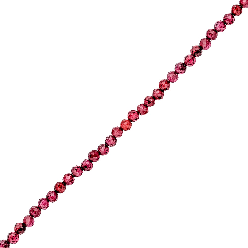 

Бусы из серебра 38 см 585Gold 706000510, гранат, 706000510