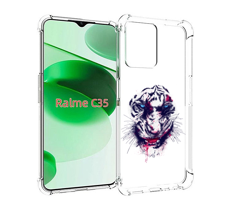 

Чехол MyPads безумный тигр для Realme C35 / Narzo 50A Prime, Прозрачный, Tocco