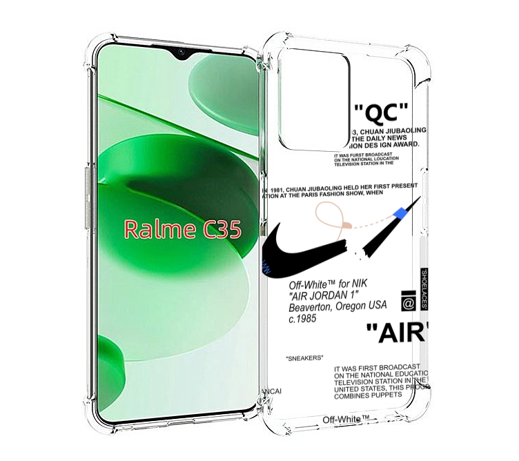 

Чехол MyPads коллаборация-найк для Realme C35 / Narzo 50A Prime, Прозрачный, Tocco