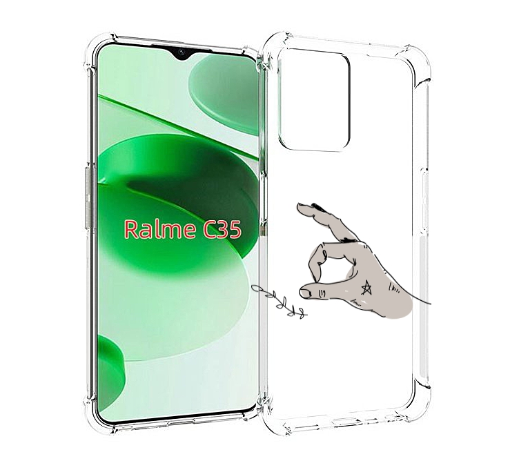 

Чехол MyPads кольцо для Realme C35 / Narzo 50A Prime, Прозрачный, Tocco