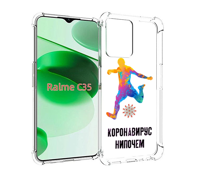 

Чехол MyPads коронавирус-нипочем для Realme C35 / Narzo 50A Prime, Прозрачный, Tocco
