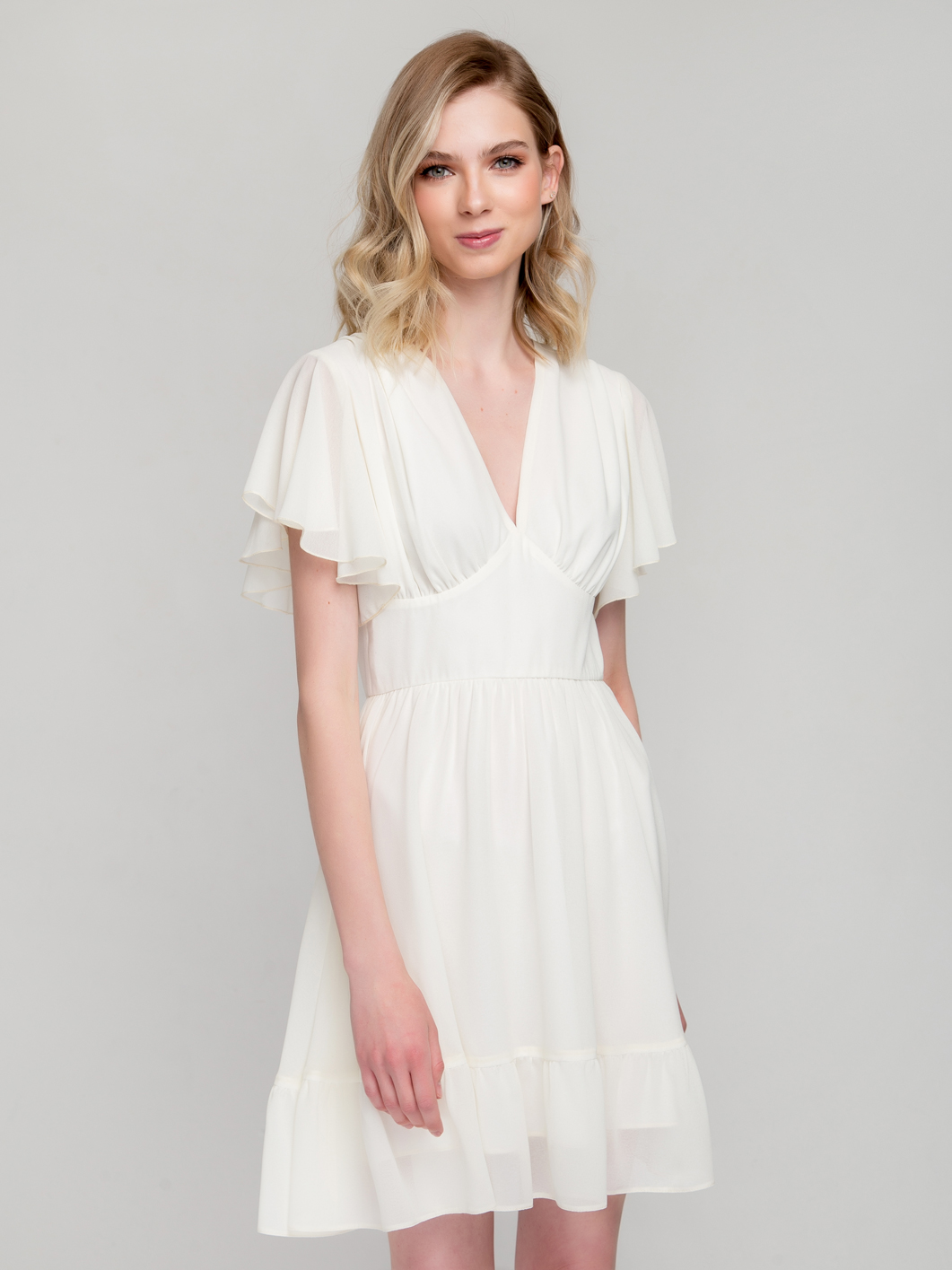 Платье женское Fors ПЛ276 белое 42 RU