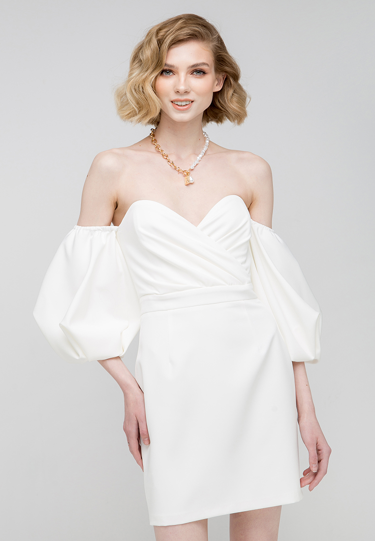 Платье женское Fors ПЛ312 белое 40 RU