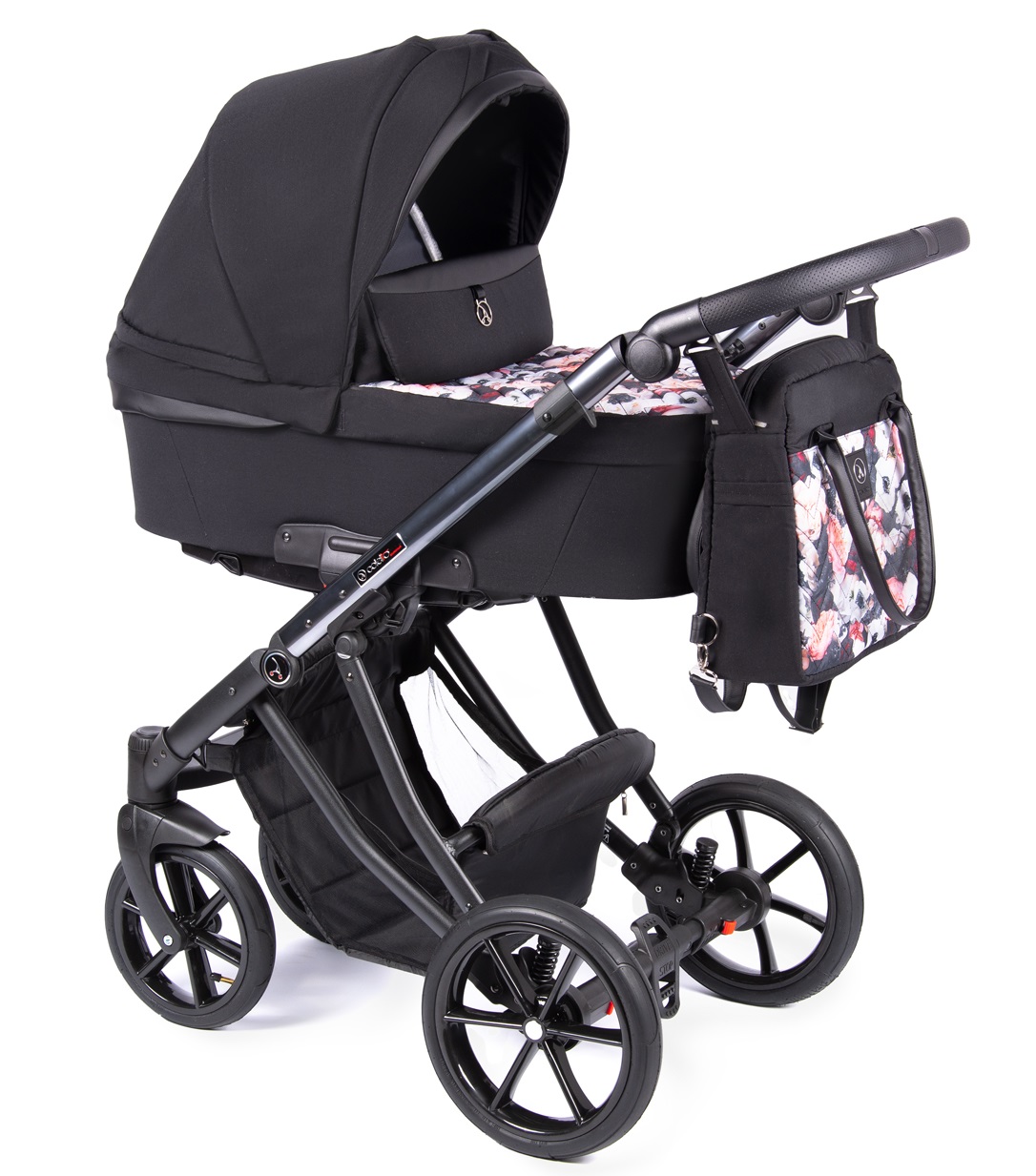 

Коляска детская Coletto Dante/Berto 2 в 1 (D-07 черный/цветной) рама Graphit anodizing, Dante/Berto