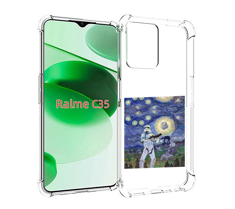 

Чехол MyPads star wars звездная ночь для Realme C35 / Narzo 50A Prime, Прозрачный, Tocco
