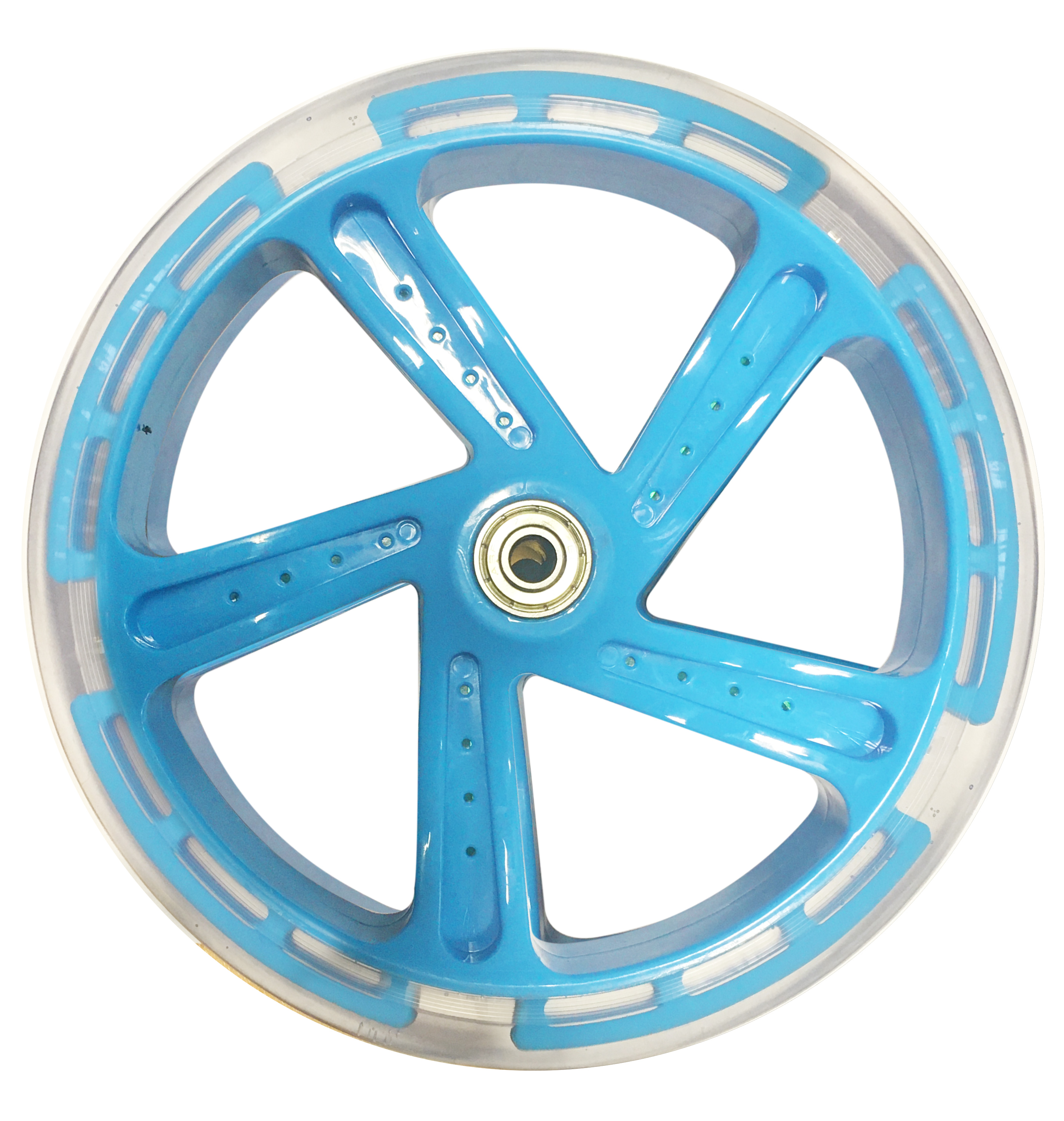 фото Светящееся колесо для самоката sportsbaby 145fl/30 мм голубой
