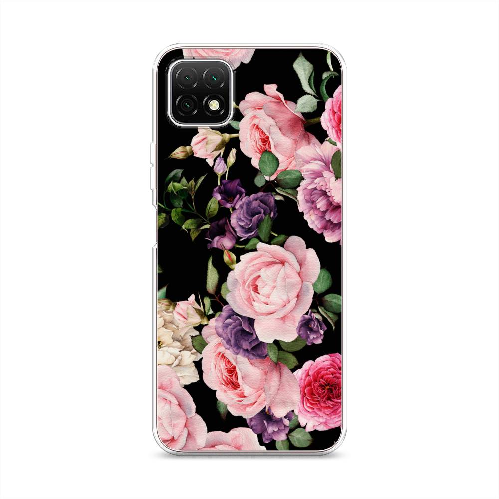 

Чехол Awog на Wiko T3 "Пионы на черном", Разноцветный