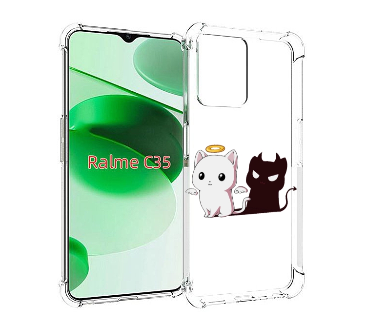 

Чехол MyPads котик-с-злой-тенью для Realme C35 / Narzo 50A Prime, Прозрачный, Tocco