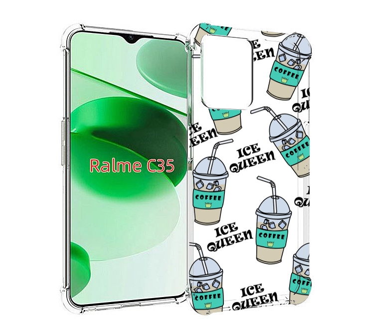 

Чехол MyPads кофе-с-льдом для Realme C35 / Narzo 50A Prime, Прозрачный, Tocco