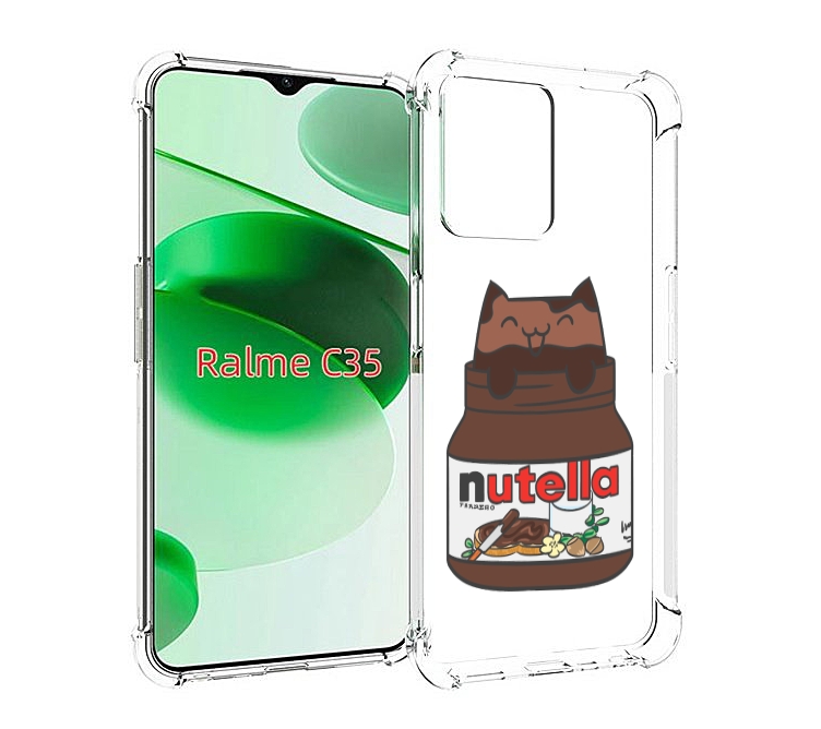 

Чехол MyPads кошечка-в-нутелле для Realme C35 / Narzo 50A Prime, Прозрачный, Tocco
