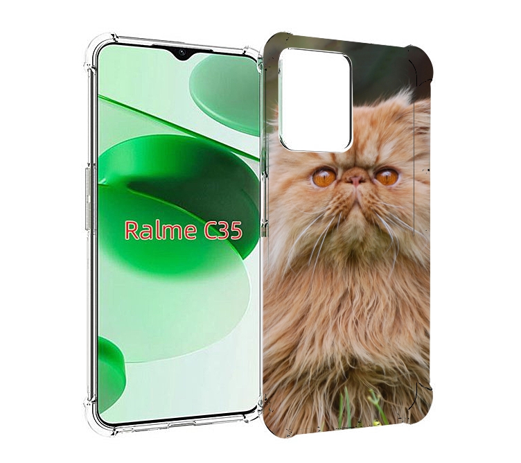 

Чехол MyPads кошка персидская для Realme C35 / Narzo 50A Prime, Прозрачный, Tocco