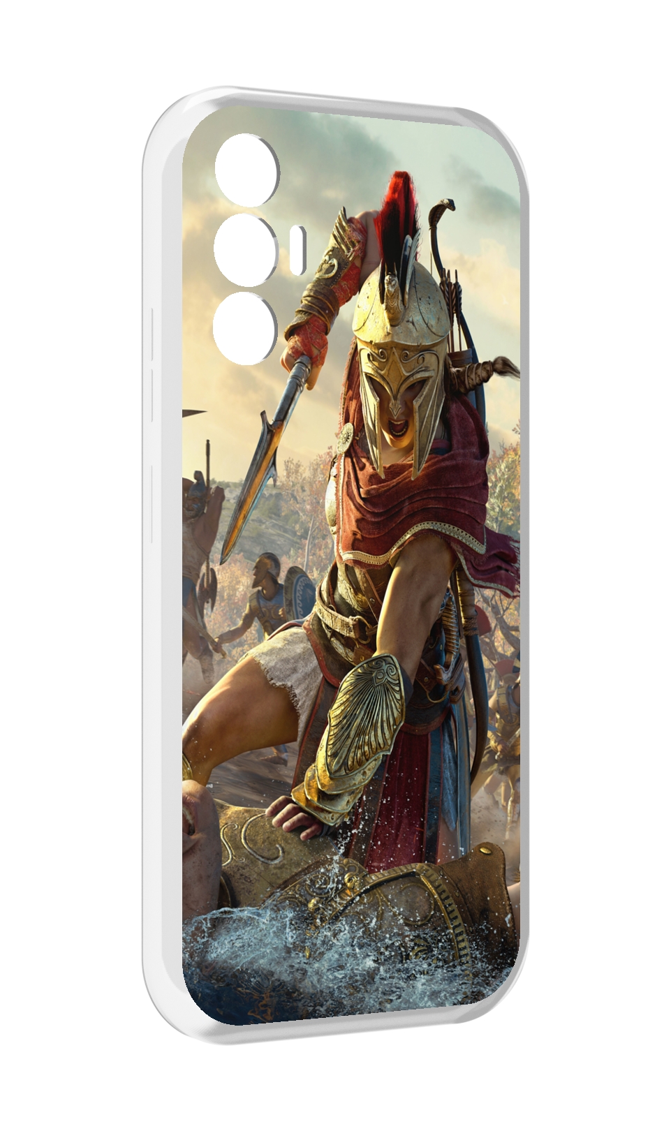 

Чехол MyPads Assassin's Creed Odyssey Kassandra мужской для Tecno Pova 3, Прозрачный, Tocco