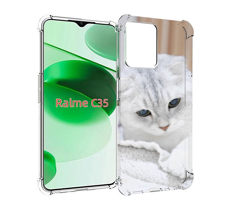 

Чехол MyPads кошка чаузи для Realme C35 / Narzo 50A Prime, Прозрачный, Tocco