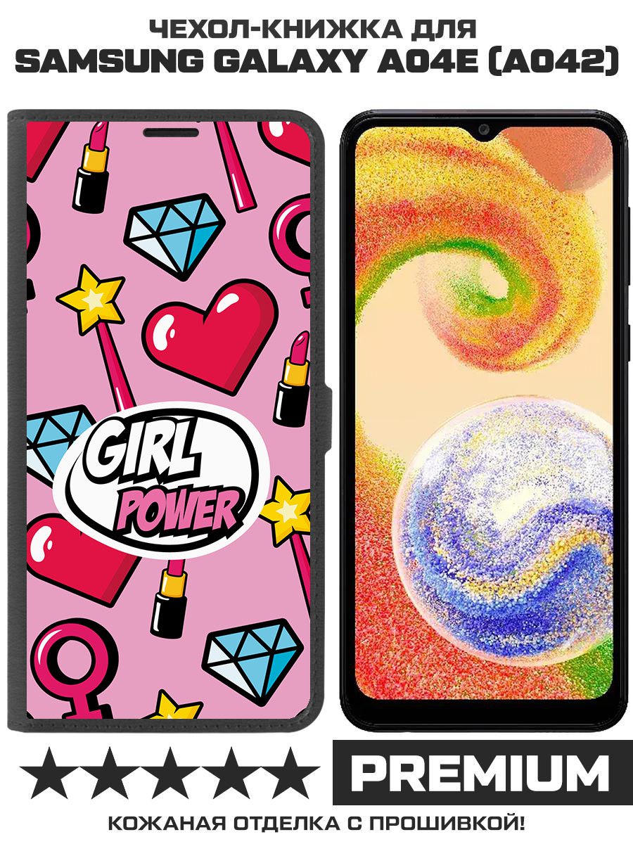 

Чехол-книжка Eco Book для Samsung Galaxy A04e (A042) Girl Power (черный)