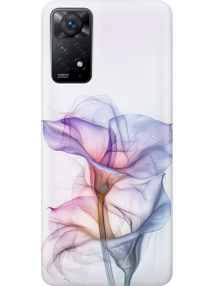 

Силиконовый чехол на Xiaomi Redmi Note 11 Pro с принтом "Прозрачные калы", Прозрачный;белый;серый;фиолетовый, 735250421