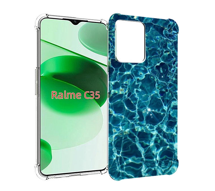 

Чехол MyPads красивая голубая вода для Realme C35 / Narzo 50A Prime, Прозрачный, Tocco