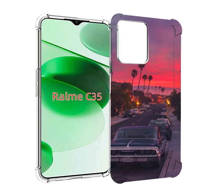 

Чехол MyPads красивая дорога америки для Realme C35 / Narzo 50A Prime, Прозрачный, Tocco